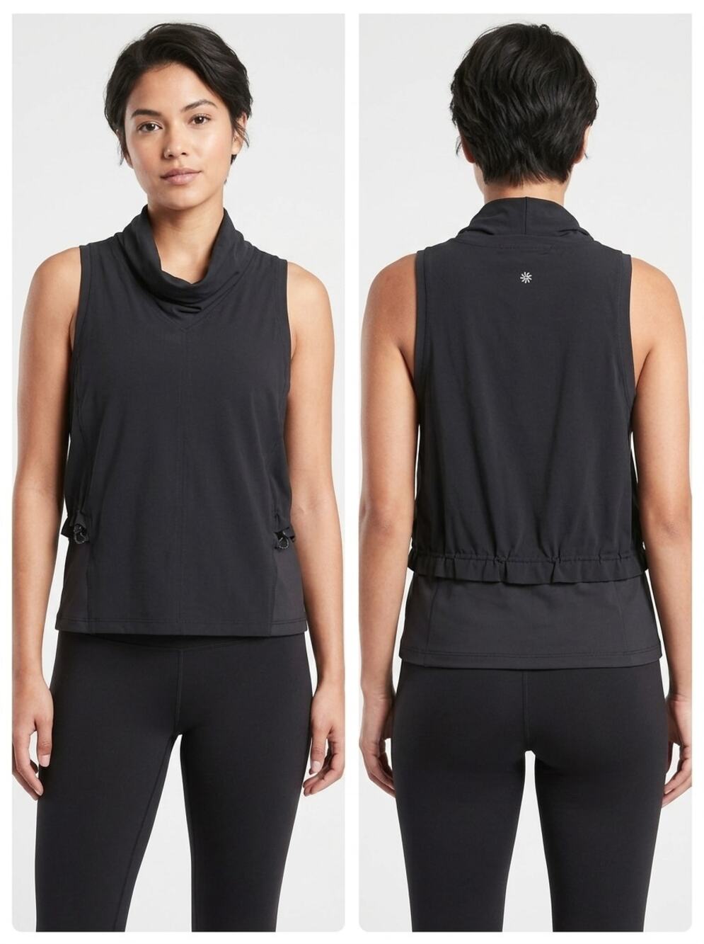 Athleta Cowl Neck Sleeveless Activewear Tank Top Women Petite Size S/P